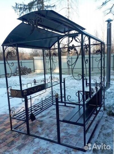 Мангал с печкой