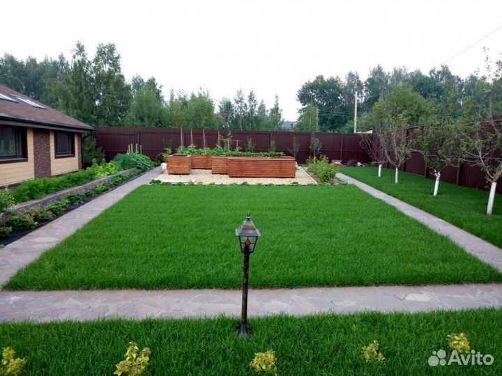 Укладка газона