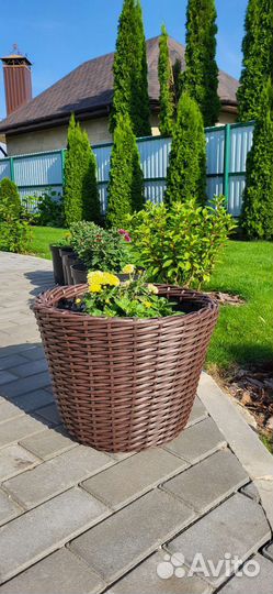 Корзина (кашпо) из ротанга 20л