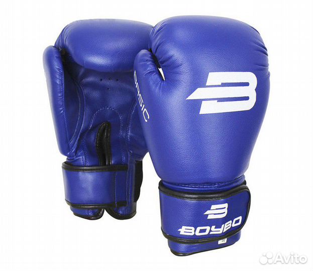 Перчатки боксерские BoyBo Basic к/з 6 OZ синий
