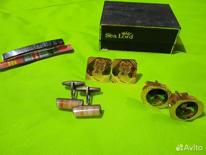 Запонки винтаж СССР позолота