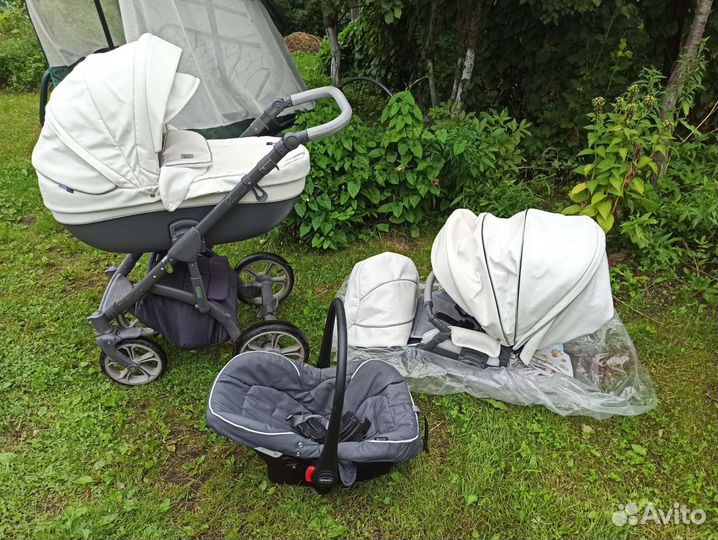 Коляска экокожа 3 в 1 roan Bass soft весь комплект