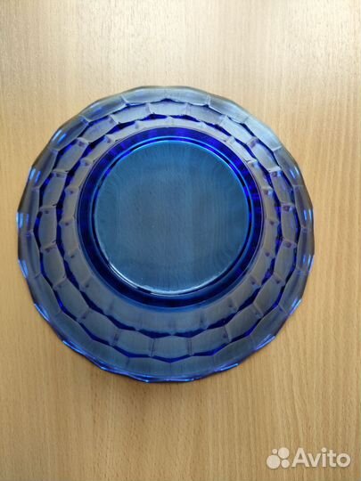 Салатник стекло кобальт времён СССР винтаж