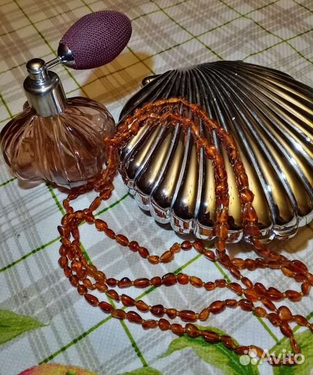 Янтарь СССР бижутерия винтаж