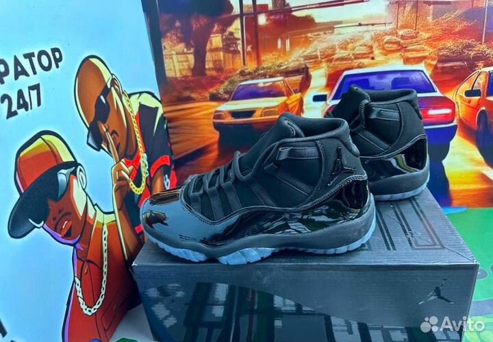 Кроссовки nike air jordan 11 black diablo 41-45