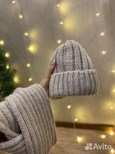 Комплект шапка и снуд женский