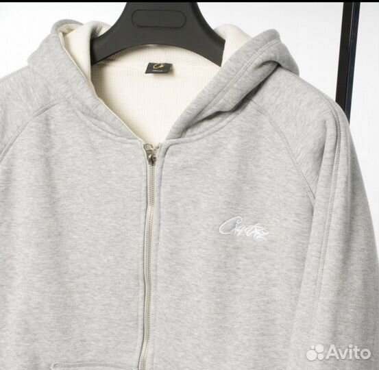 Зип худи corteiz серая
