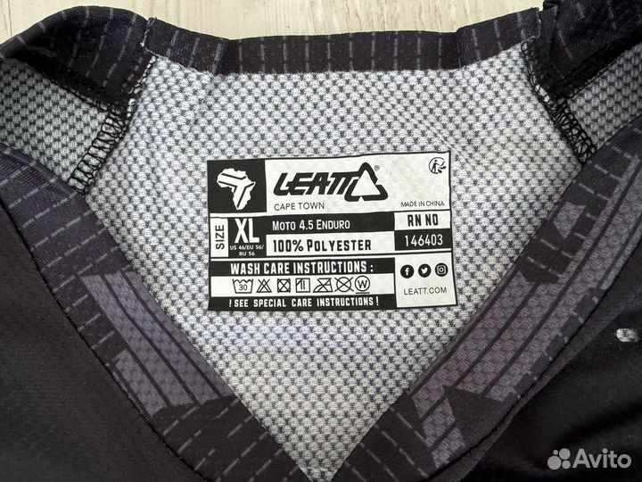 Мото костюм leat черный