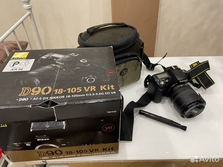 Зеркальный фотоаппарат nikon d90 18-105, чехол-сум