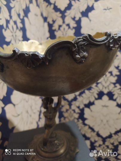 Ваза для фруктов бронза