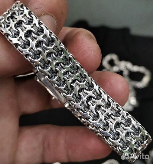 Серебряный браслет мужской