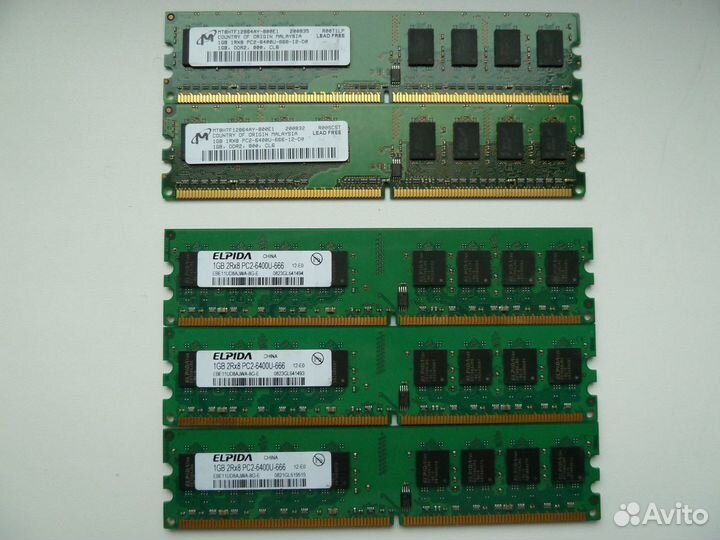 DDR2 PC6400, PC5300 1Гб