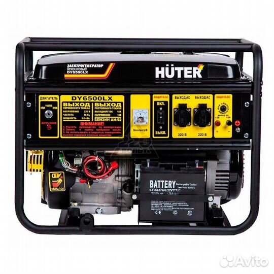 Электрогенератор dy6500lx Huter с колесами,аккум