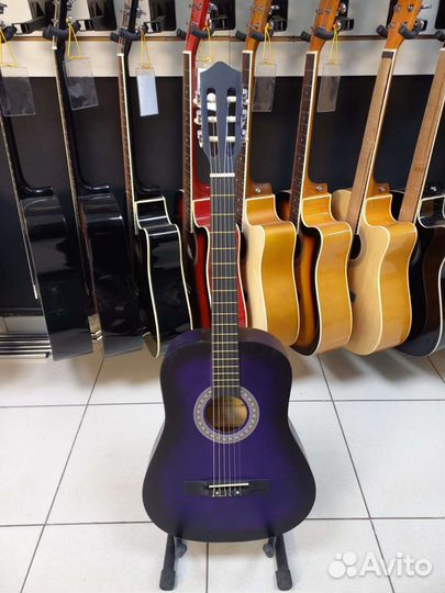 Классическая гитара Фиолетовая Новая