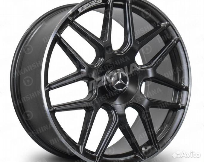 Литой диск в стиле Mercedes R22 5x130. Примерка