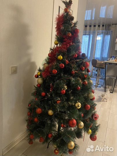 Елка искусственная с инеем 170 см