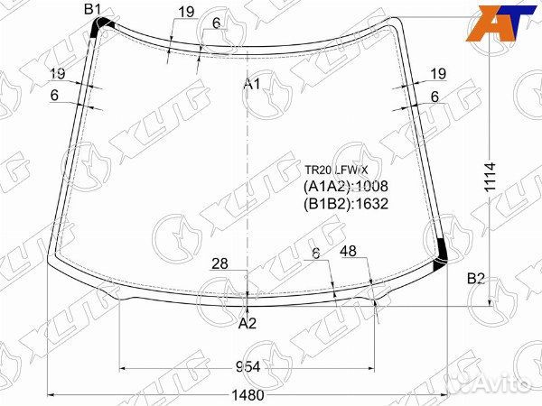 Стекло лобовое toyota estima emina