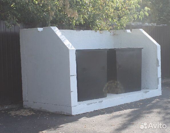 Площадка для мусорных контейнероав ж/б для тбо