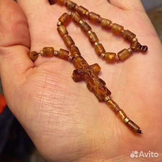 Янтарные чётки христианские