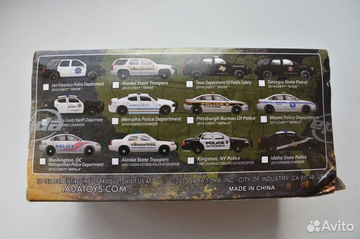 Модели а/м в раскраске полиции регионов США 1/32