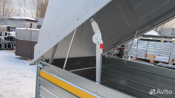 Прицеп лав-81012А евро борта380+240 мм+крышка Швец