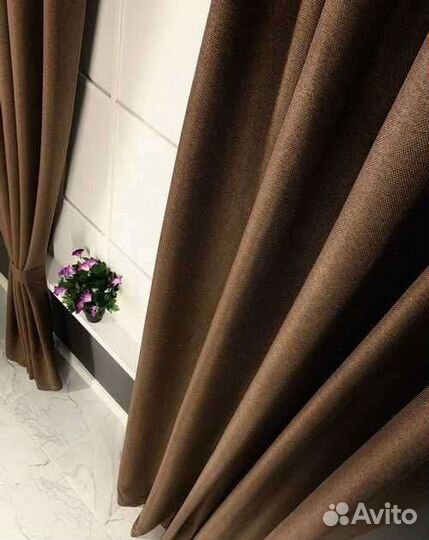 Шторы готовые, блэк-аут рогожка