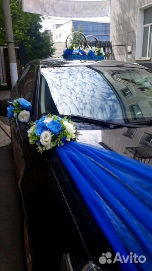 Свадебный комплект на авто Royal blue
