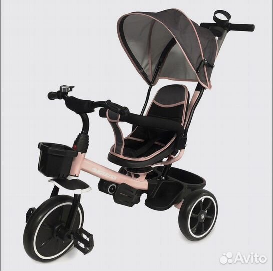 Велосипед-коляска трехколесный с тентом