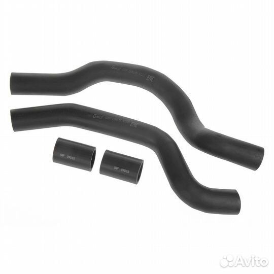 Патрубки радиатора ваз 2110 (к-т 4 шт.) без хомуто