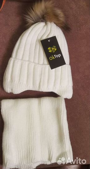 Шапка и снуд для девочки 50-53