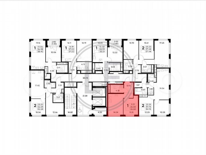 1-к. квартира, 36,6 м², 15/20 эт.