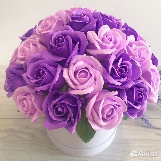 Букет из мыльных роз