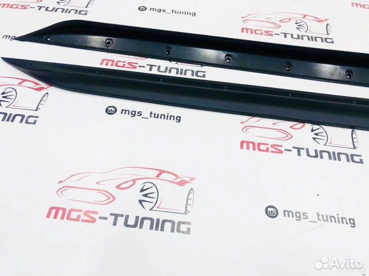 Лезвия порогов BMW 3 G20 M-Perfomance черный мат