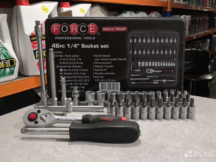 Набор инструментов 1/4 DR 46 предметов force