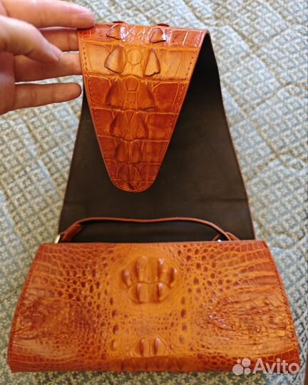 Сумка клатч из кожи крокодила