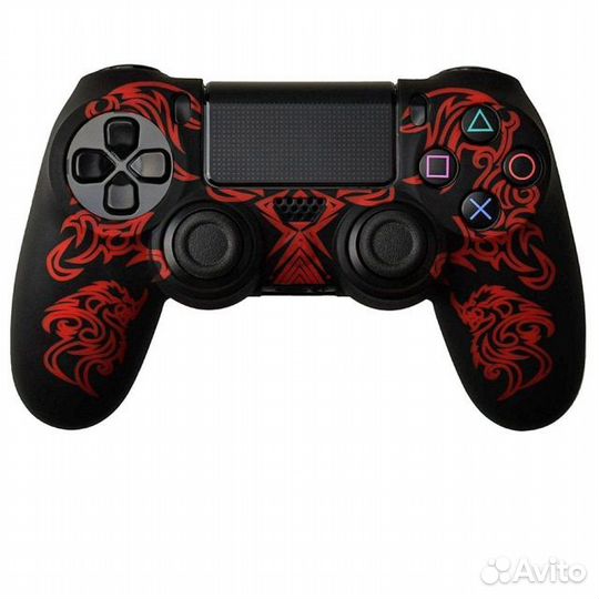 DualShock 4 силиконовый чехол Красный Дракон