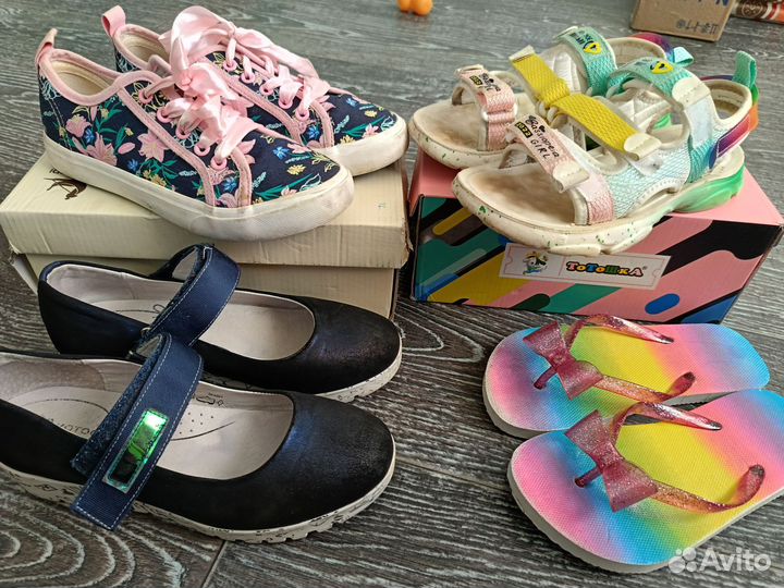 Летняя обувь на девочку 5 пар 34 размер 22 см