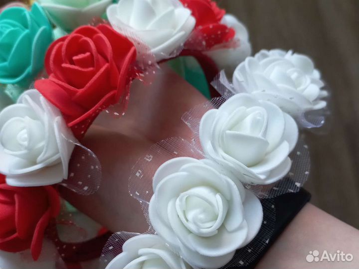 Ободок с цветами