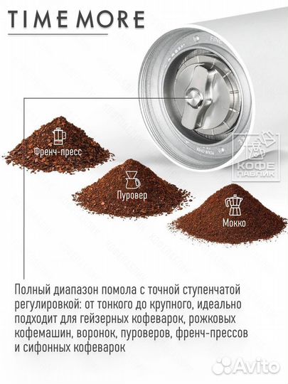 Ручная кофемолка Timemore Chestnut C2S белая (70TGD024AA002)