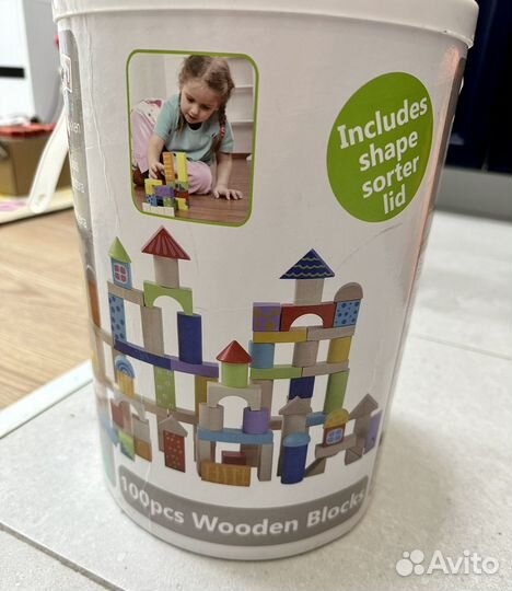 Конструктор деревянный 100 деталей