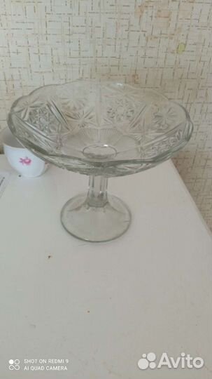 Ваза для фруктов на ножке СССР