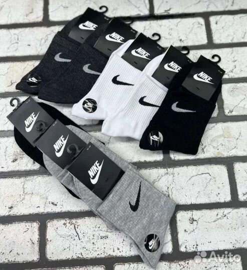 Носки Nike, Adidas средние luxe