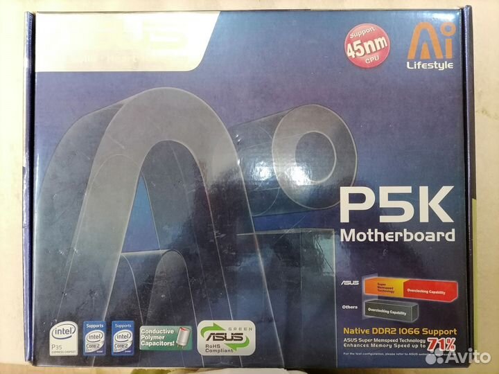 Материнская плата asus P5K