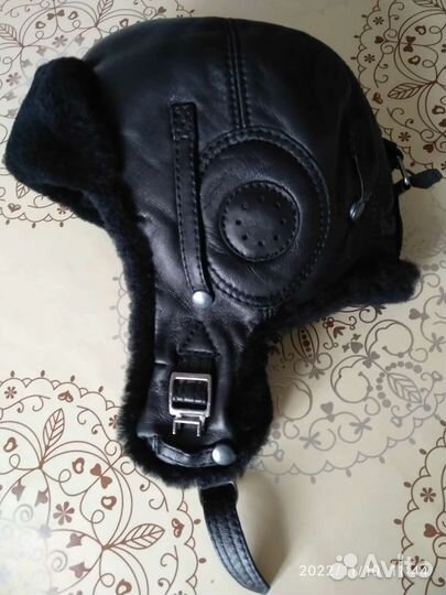 Шапка-ушанка для мальчика кожаная