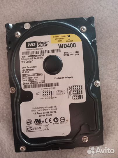 Жесткий диск Western Digital 40gb