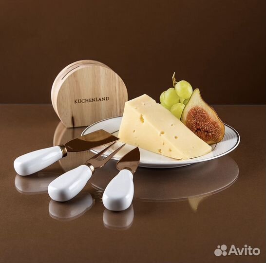Набор для сыра, 4 пр, на подставке