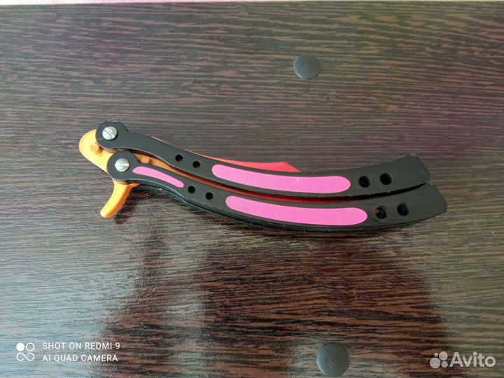 Деревянный нож бабочка Градиент