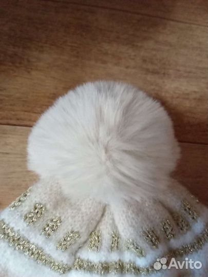 Комплект шапка и варежки