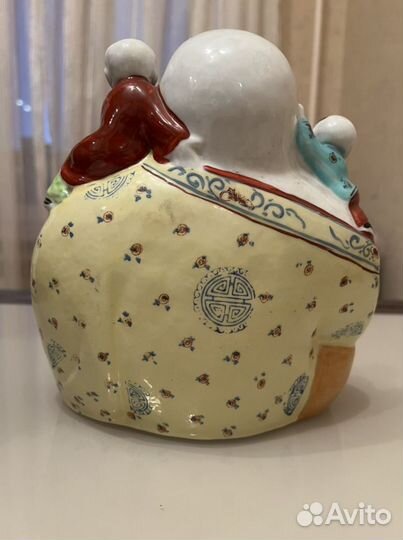 Фарфоровый будда с детьми Цзянси старый Китай