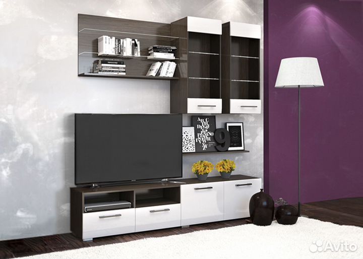 Гостиная Ненси 3 венге/капучино глянец